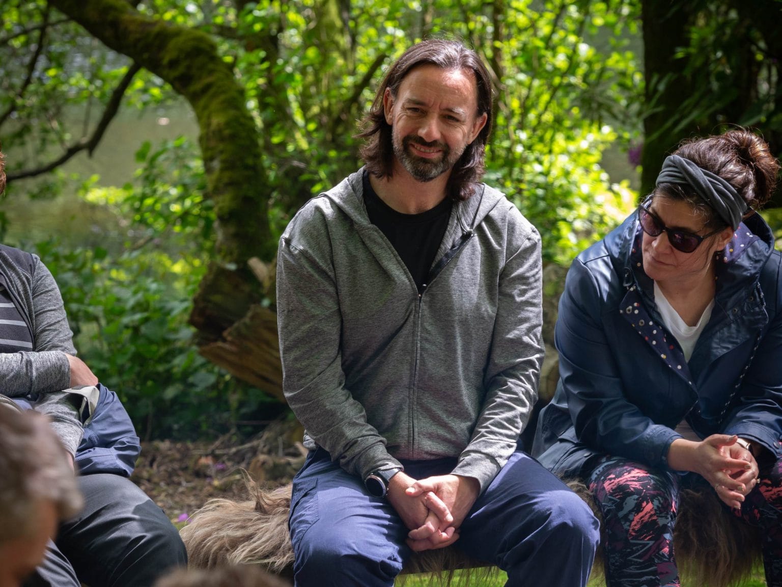 Man participating in an outdoor session of Swinton Estate's Carbon Literacy course